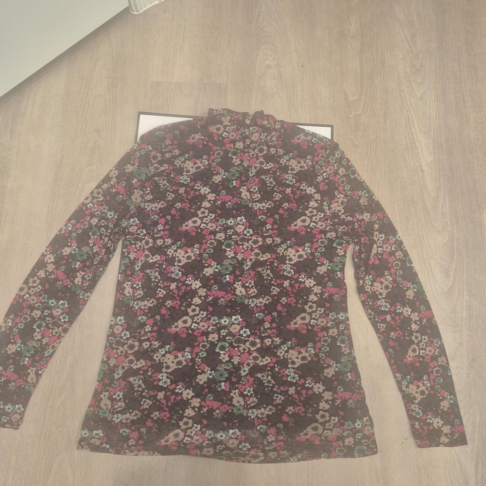 Anne Klein Multicolor Floral Long Sleeve Top
